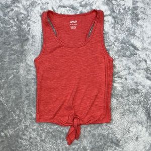 NWOT Aerie Cropped Ribbed Front Knot Tank